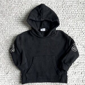Zara black hooded sweatshirt 18-24 months